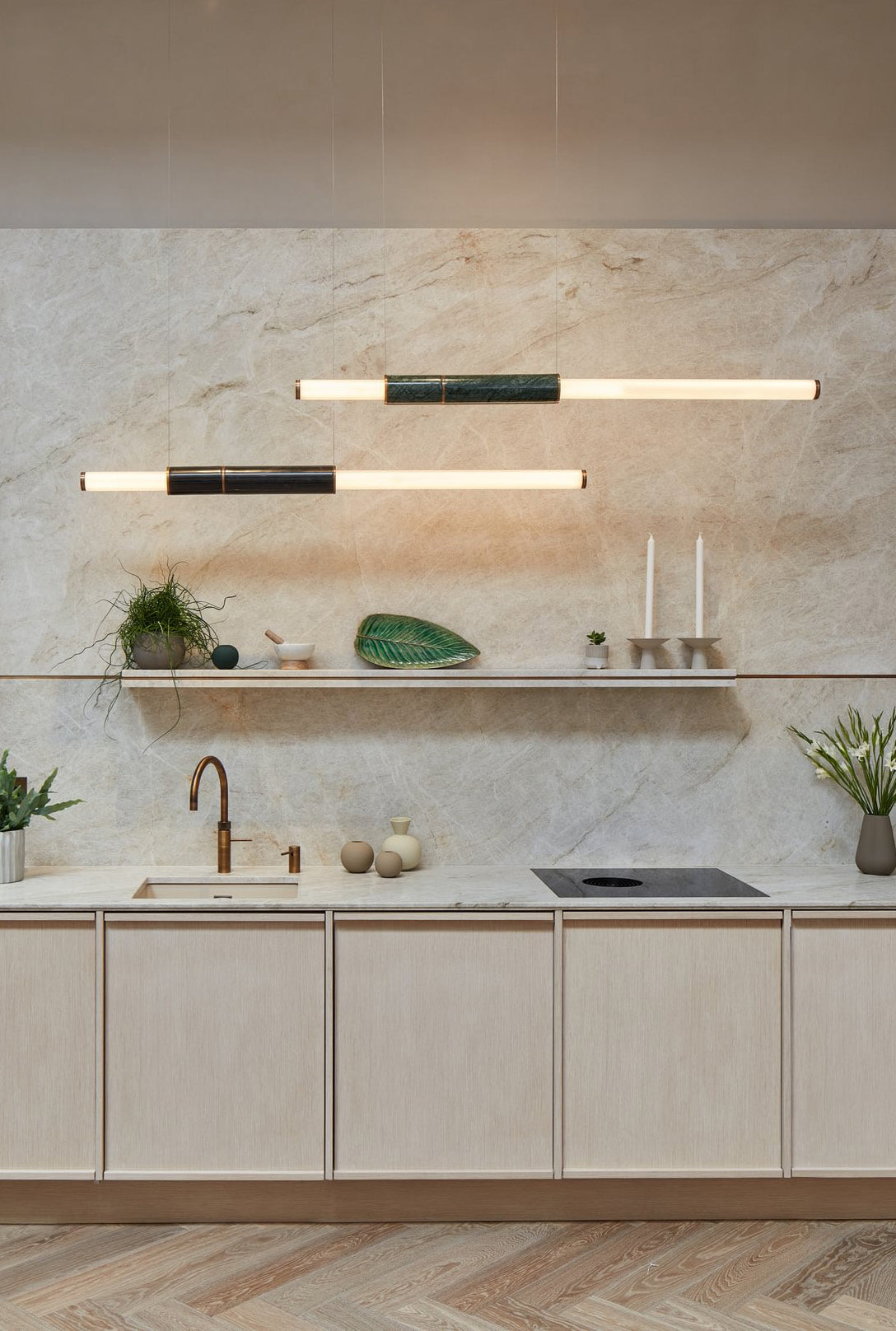 How to brighten a dark kitchen without windows, using light. – Modi