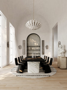 Corbett Pendant Chandelier Coco Shell / Vintage Gold Leaf Aimi Large Coco Shell Pendant Chandelier