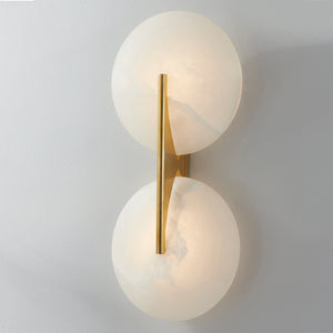 Corbett Wall Light Vintage Brass / Alabaster Asteria Wall Light