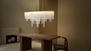 CTO Lighting Chandelier Cascata Long Chandelier - Ceiling Mounted