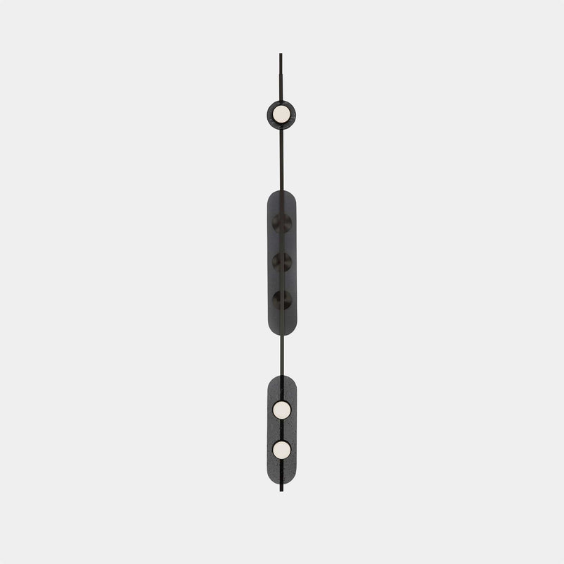 CTO Lighting Chandelier Smoked Kiln + Matt Opal / Antique Bronze / Standard Integrated LED Modulo Vertical Pendant