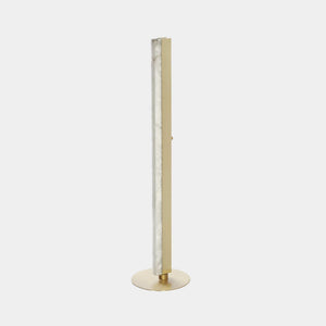 CTO Lighting Floor Lamp Pure Alabaster / Satin Brass + Satin Brass Detail / 5 AMP Plug Artes Floor Lamp 1200