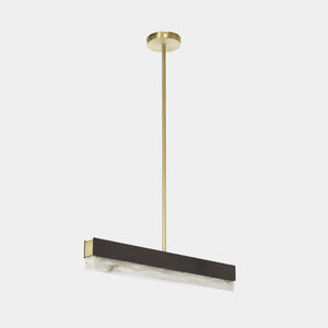 CTO Lighting Pendant Light Pure Alabaster / Antique Bronze + Antique Bronze Detail / IP20 Artes Pendant Light 600 - IP20