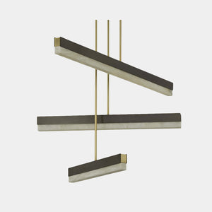 CTO Lighting Pendant Light Pure Alabaster / Bronze + Bronze Detail Artes Pendant Collective Light 600 + 900 + 1200 - IP20
