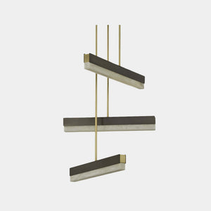 CTO Lighting Pendant Light Pure Alabaster / Bronze + Bronze Detail Artes Pendant Collective Light 600 - IP20