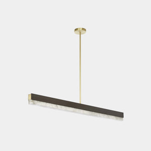 CTO Lighting Pendant Light Pure Alabaster / Bronze + Bronze Detail / IP20 Artes Pendant Light 1200 - IP20