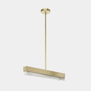 CTO Lighting Pendant Light Pure Alabaster / Satin Brass + Satin Brass Detail / IP20 Artes Pendant Light 600 - IP20