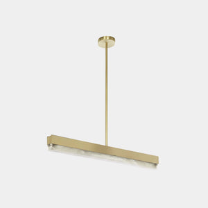 CTO Lighting Pendant Light Pure Alabaster / Satin Brass + Satin Brass Detail / IP20 Artes Pendant Light 900 - IP20