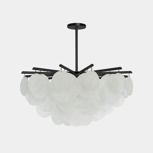 CTO Lighting Suspension Light Friitted Glass / Antique Bronze Nimbus Round Pendant Light - Large IP20
