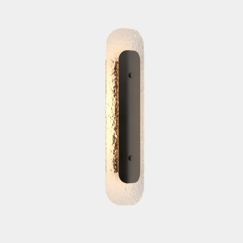 CTO Lighting Wall Light Antique Bronze / Standard Integrated LED / Clear Kiln Glass Contour Wall Light - IP44