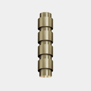 CTO Lighting Wall Light Satin Brass / Satin Brass detail / Standard CTO Ring Tall Wall Light