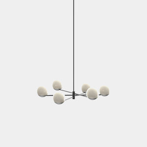 EMPTY STATE Chandelier Black Anodised Ball & Hoop Chandelier, S19-01