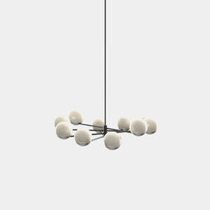 EMPTY STATE Chandelier Black Anodised Ball & Hoop S19-03 Chandelier