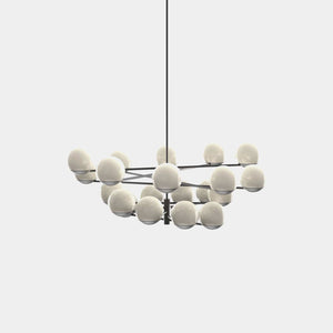 EMPTY STATE Chandelier Black Anodised Ball & Hoop S19-09 Chandelier