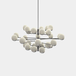 EMPTY STATE Chandelier Black Anodised Ball & Hoop S19-12 Chandelier