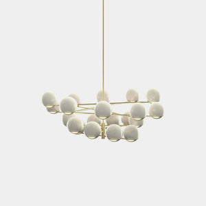 EMPTY STATE Chandelier Brushed Brass Ball & Hoop S19-09 Chandelier