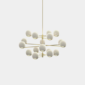 EMPTY STATE Chandelier Brushed Brass Ball & Hoop S19-10 Chandelier