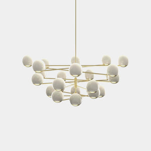 EMPTY STATE Chandelier Brushed Brass Ball & Hoop S19-11 Chandelier