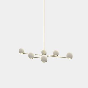 EMPTY STATE Chandelier Brushed Brass Ball & Hoop S19-13 Chandelier