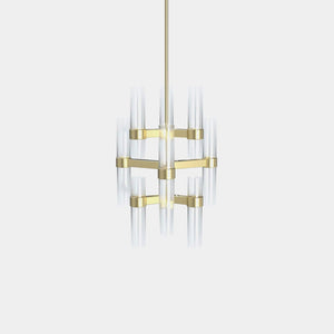 EMPTY STATE Chandelier Brushed  Brass Branch S78-11 Nine Light Chandelier