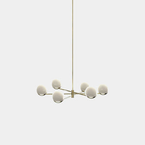 EMPTY STATE Chandelier Polished Brass Ball & Hoop Chandelier, S19-01