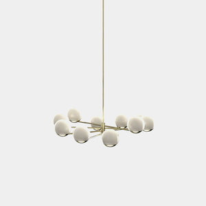 EMPTY STATE Chandelier Polished Brass Ball & Hoop S19-03 Chandelier