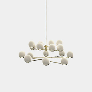 EMPTY STATE Chandelier Polished Brass Ball & Hoop S19-06 Chandelier