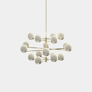 EMPTY STATE Chandelier Polished Brass Ball & Hoop S19-10 Chandelier