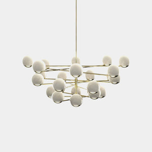 EMPTY STATE Chandelier Polished Brass Ball & Hoop S19-11 Chandelier