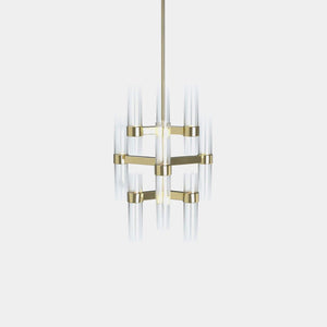 EMPTY STATE Chandelier Polished Brass Branch S78-11 Nine Light Chandelier