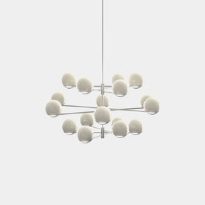 EMPTY STATE Chandelier Silver Anodised Ball & Hoop S19-10 Chandelier