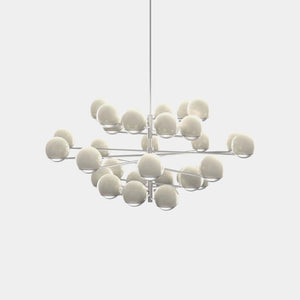 EMPTY STATE Chandelier Silver Anodised Ball & Hoop S19-12 Chandelier