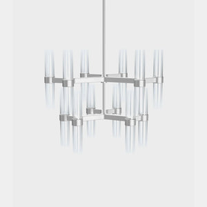 EMPTY STATE Chandelier Silver Anodised Branch S78-08 Chandelier