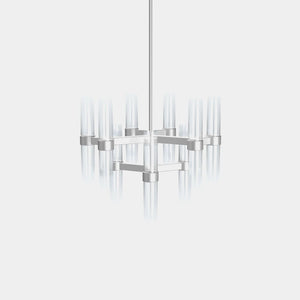 EMPTY STATE Chandelier Silver Anodised Branch S78-09 Chandelier