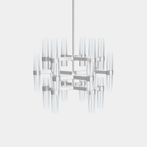 EMPTY STATE Chandelier Silver Anodised Branch S78-12 Chandelier