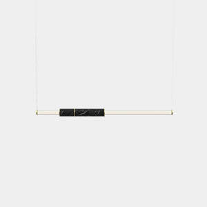 EMPTY STATE Pendant Chandelier Black Anodised / Black Light Pipe S58-03 Pendant Light