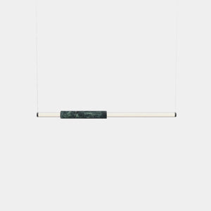 EMPTY STATE Pendant Chandelier Black Anodised / Green Light Pipe S58-03 Pendant Light