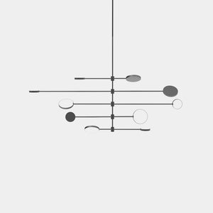 EMPTY STATE Pendant Chandelier Black Anodised Motion S23-12 Suspension Light