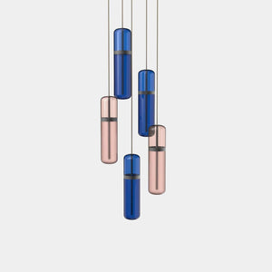 EMPTY STATE Pendant Chandelier Black Anodised / Pink / Blue Pill S36-03 Pendant Light