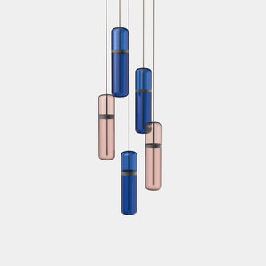 EMPTY STATE Pendant Chandelier Black Anodised / Pink / Blue Pill S36-04 Pendant Light