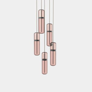 EMPTY STATE Pendant Chandelier Black Anodised / Pink Pill S36-03 Pendant Light