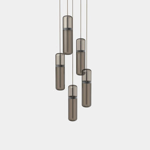 EMPTY STATE Pendant Chandelier Black Anodised / Smoked Pill S36-03 Pendant Light