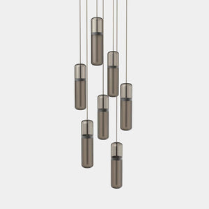 EMPTY STATE Pendant Chandelier Black Anodised / Smoked Pill S36-04 Pendant Light