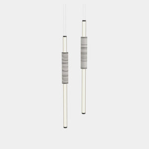 EMPTY STATE Pendant Chandelier Black Anodised / White Light Pipe S58-05 Pendant Light