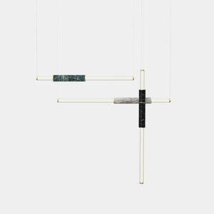 EMPTY STATE Pendant Chandelier Brushed Brass / Black / White / Green Light Pipe S58-11 Pendant Light