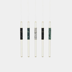 EMPTY STATE Pendant Chandelier Brushed Brass / Black / White / Green Light Pipe S58-15 Pendant Light