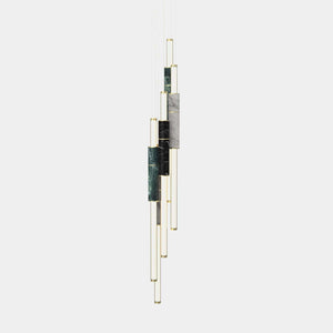 EMPTY STATE Pendant Chandelier Brushed Brass / Black / White / Green Light Pipe S58-17 Pendant Light