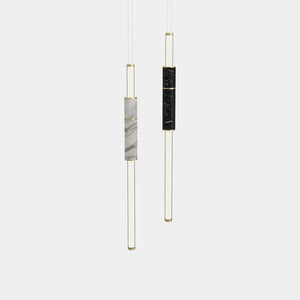 EMPTY STATE Pendant Chandelier Brushed Brass / Black / White Light Pipe S58-05 Pendant Light