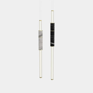 EMPTY STATE Pendant Chandelier Brushed Brass / Black / White Light Pipe S58-07 Pendant Light