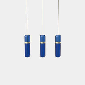 EMPTY STATE Pendant Chandelier Brushed Brass / Blue Pill S36-06 Pendant Light